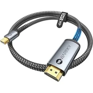 WARRKY Cable Mini DisplayPort a HDMI 4K carcasa de_1