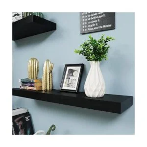 WELLAND Estantes flotantes negros Mission de 16 pulgadas