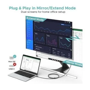 WARRKY Cable Mini DisplayPort a HDMI 4K carcasa de_3