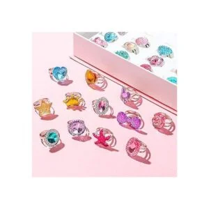 WATINC 24 anillos de joyería ajustables de princesa_2