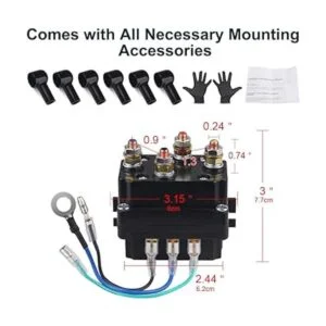 WATERWICH Contactor de relé solenoide de cabrestante de 12_6