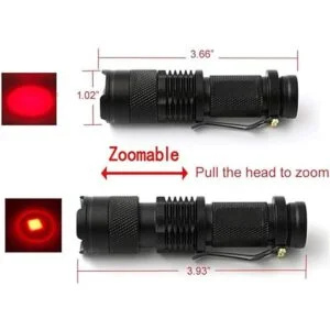 WAYLLSHINE Paquete de 3 linterna de luz roja de un solo