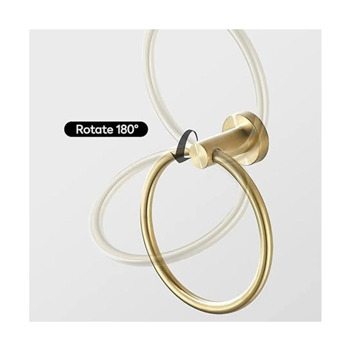 WEIKO Soporte de papel higiénico anillo de toalla dorado