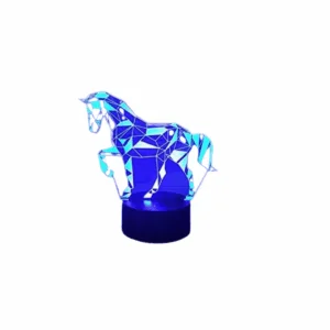WANTASTE Lámpara de caballo 3D luz nocturna de ilusión