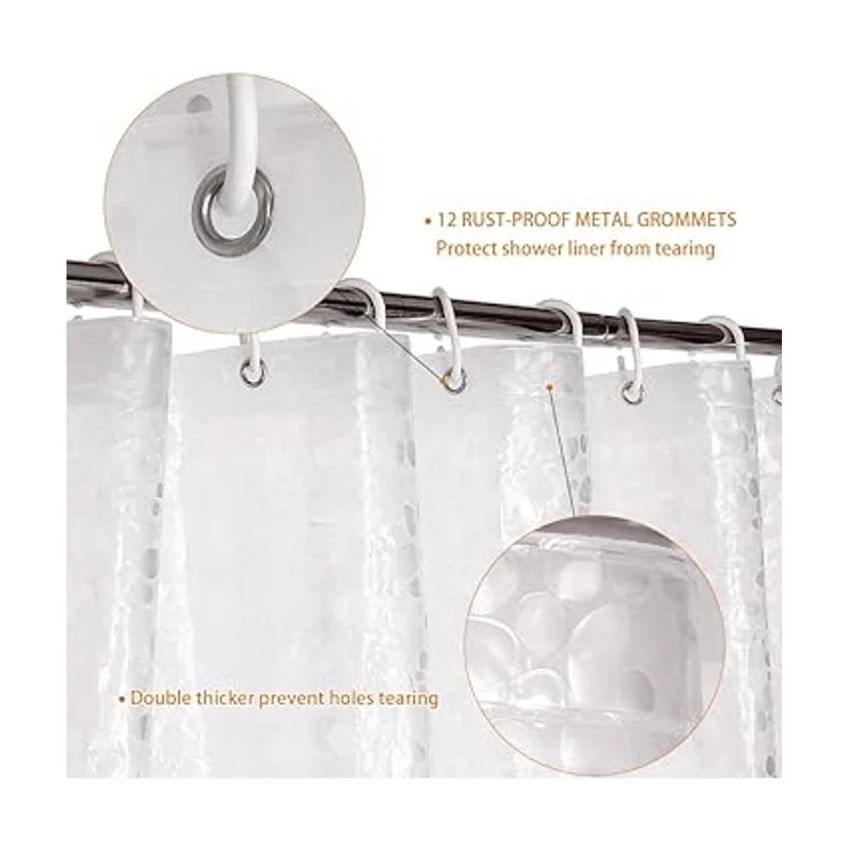 WELTRXE Cortina de ducha de EVA repelente al agua sin_4