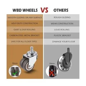 W B D WEIBIDA Ruedas de repuesto para silla de oficina_2