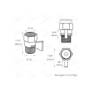 Válvula de control de flujo de agua válvula de cierre de