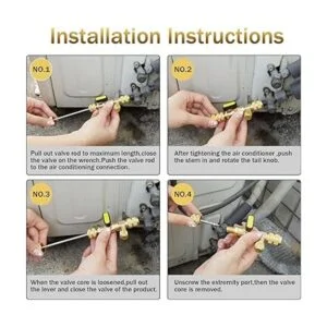 WADEO Herramienta instaladora de núcleo de válvula con