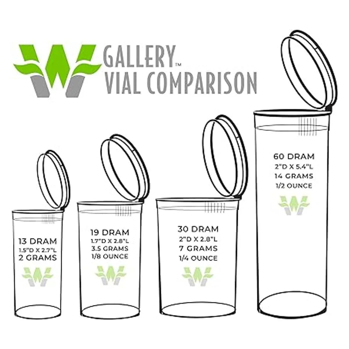 W Gallery 250 Frascos herméticos a prueba de olor_3