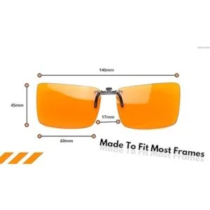 Vyzia Clip On Blue Light Blocking Glasses for Sleep Fits_2