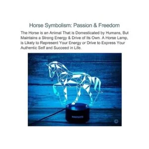 WANTASTE Lámpara de caballo 3D luz nocturna de ilusión