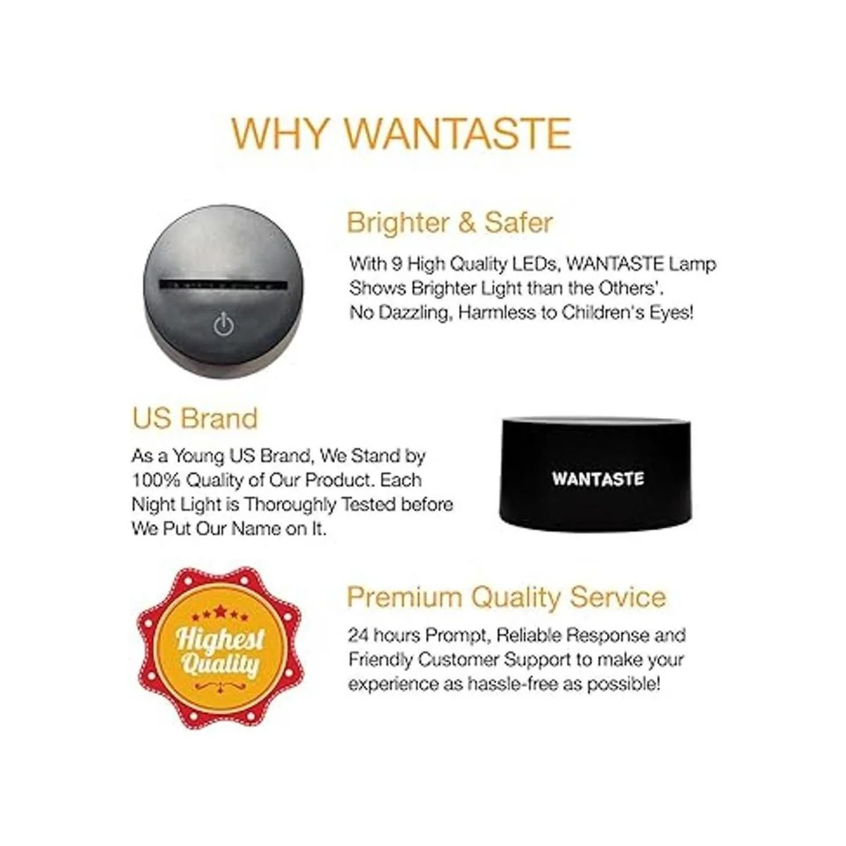 WANTASTE Lámpara de caballo 3D luz nocturna de ilusión