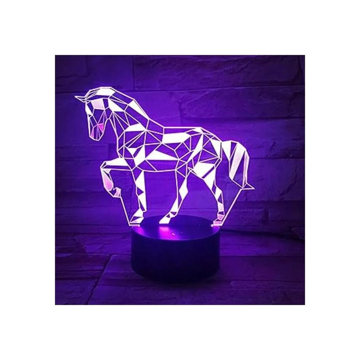 WANTASTE Lámpara de caballo 3D luz nocturna de ilusión