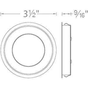 WAC Lighting HRLED9027BN Luz de botón LED HRLED90 con
