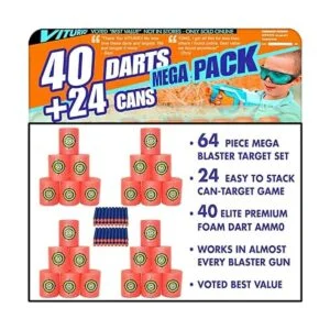 Viturio Juego de 24 objetivos de espuma suave para Nerf N_2