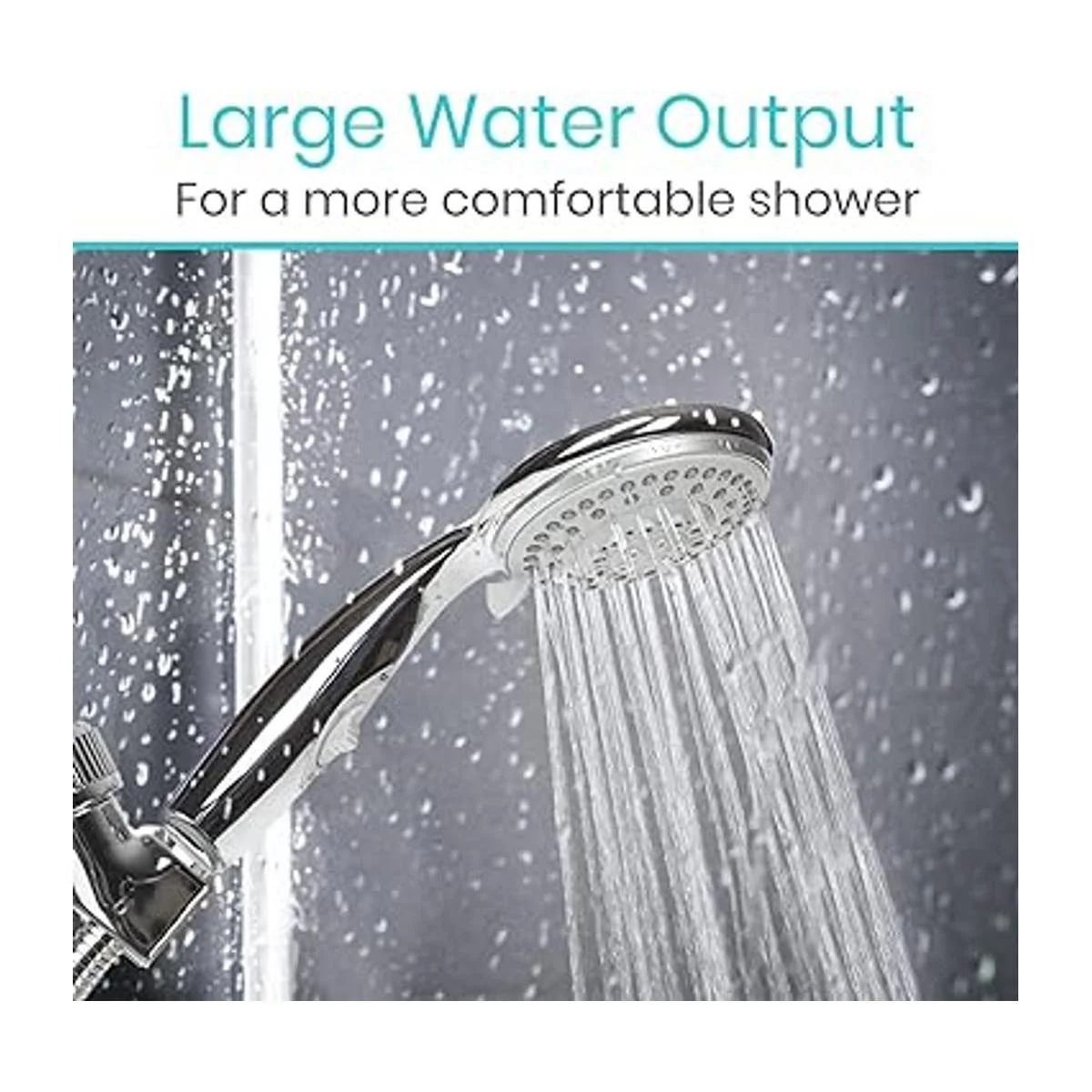 Vive Cabezal de ducha de mano 2 en 1 manguera larga_6