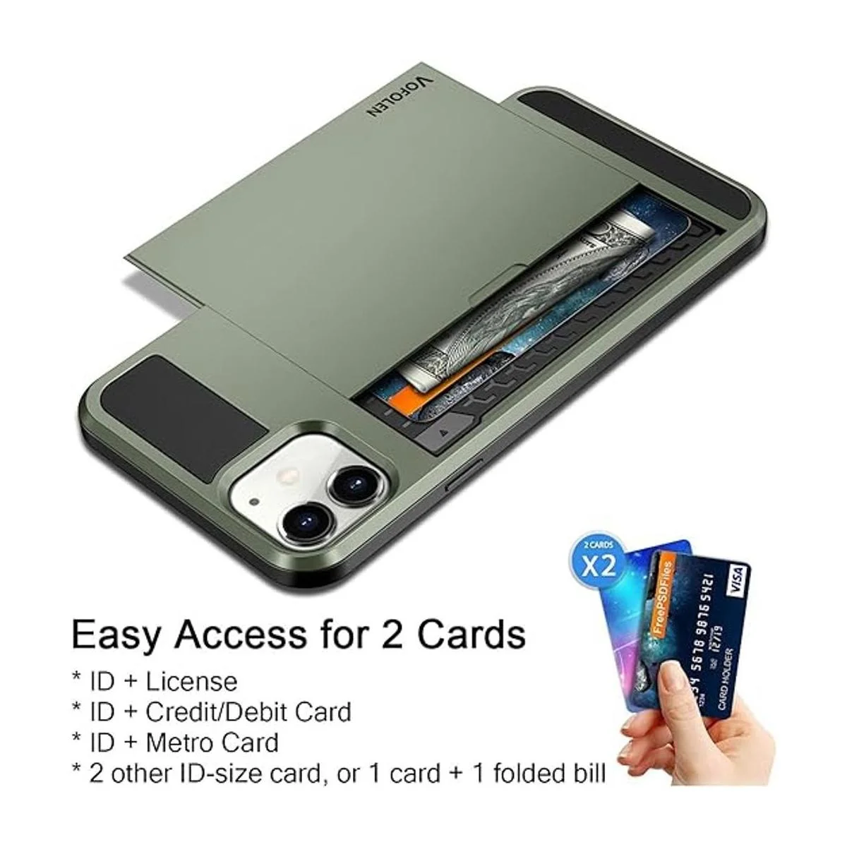 Vofolen Compatible with iPhone 12 Case 5G Wallet Cover_3