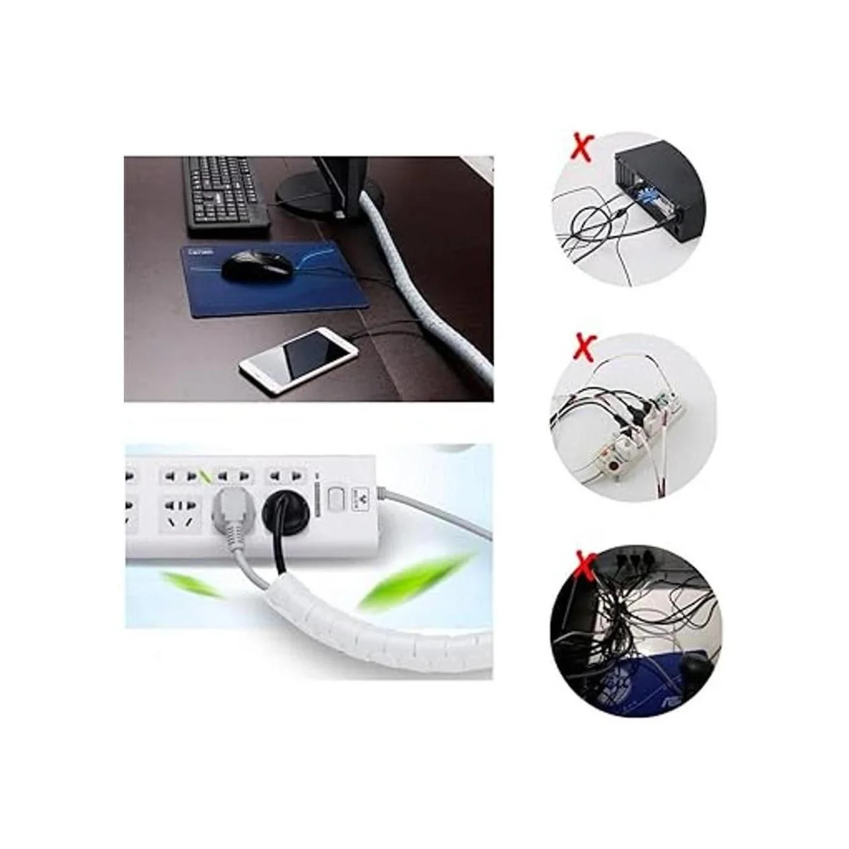 Viwieu Tubos con cremallera para gestión de cables 2_4