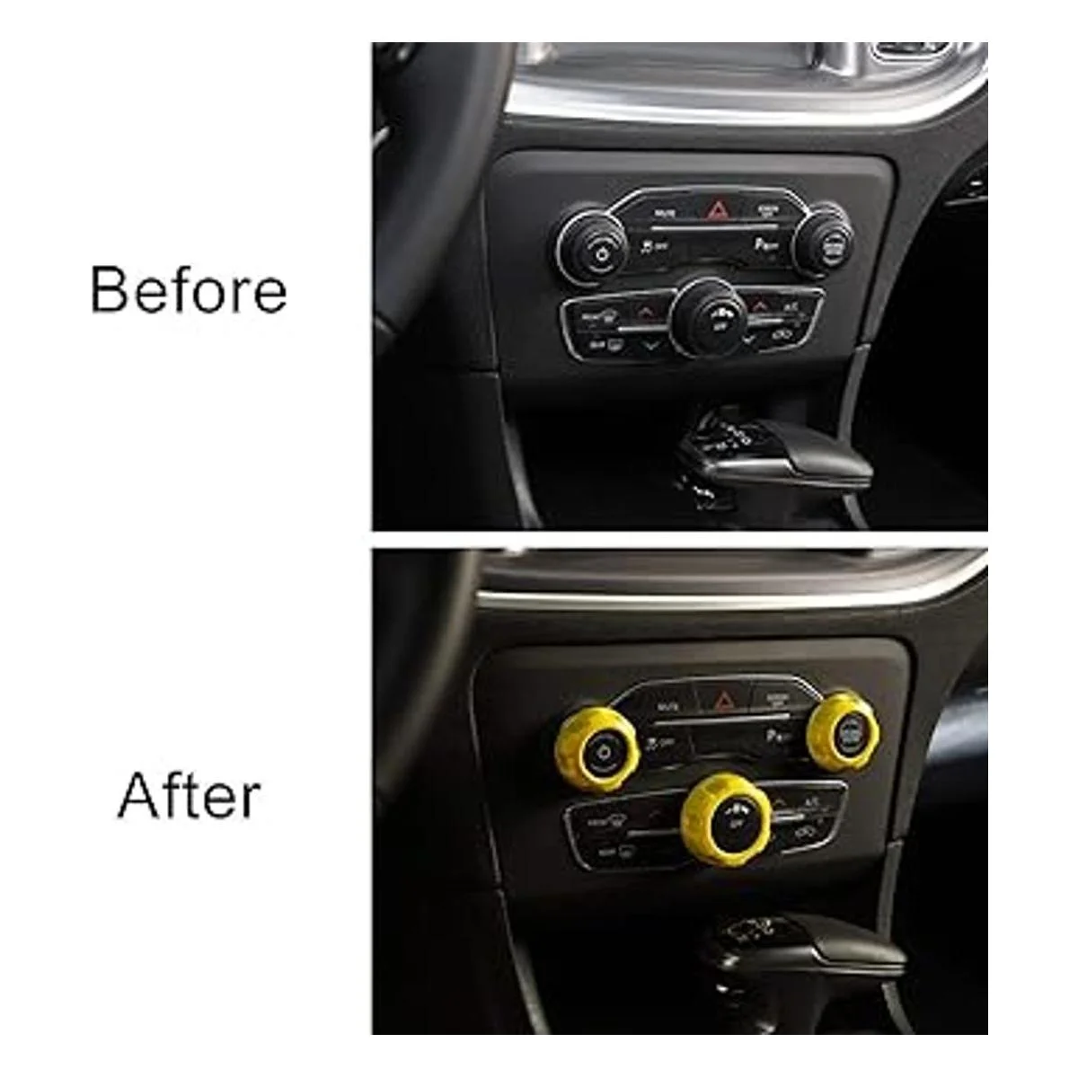 Voodonala para cargador Challenger Chrysler Radio AC Pomos_6