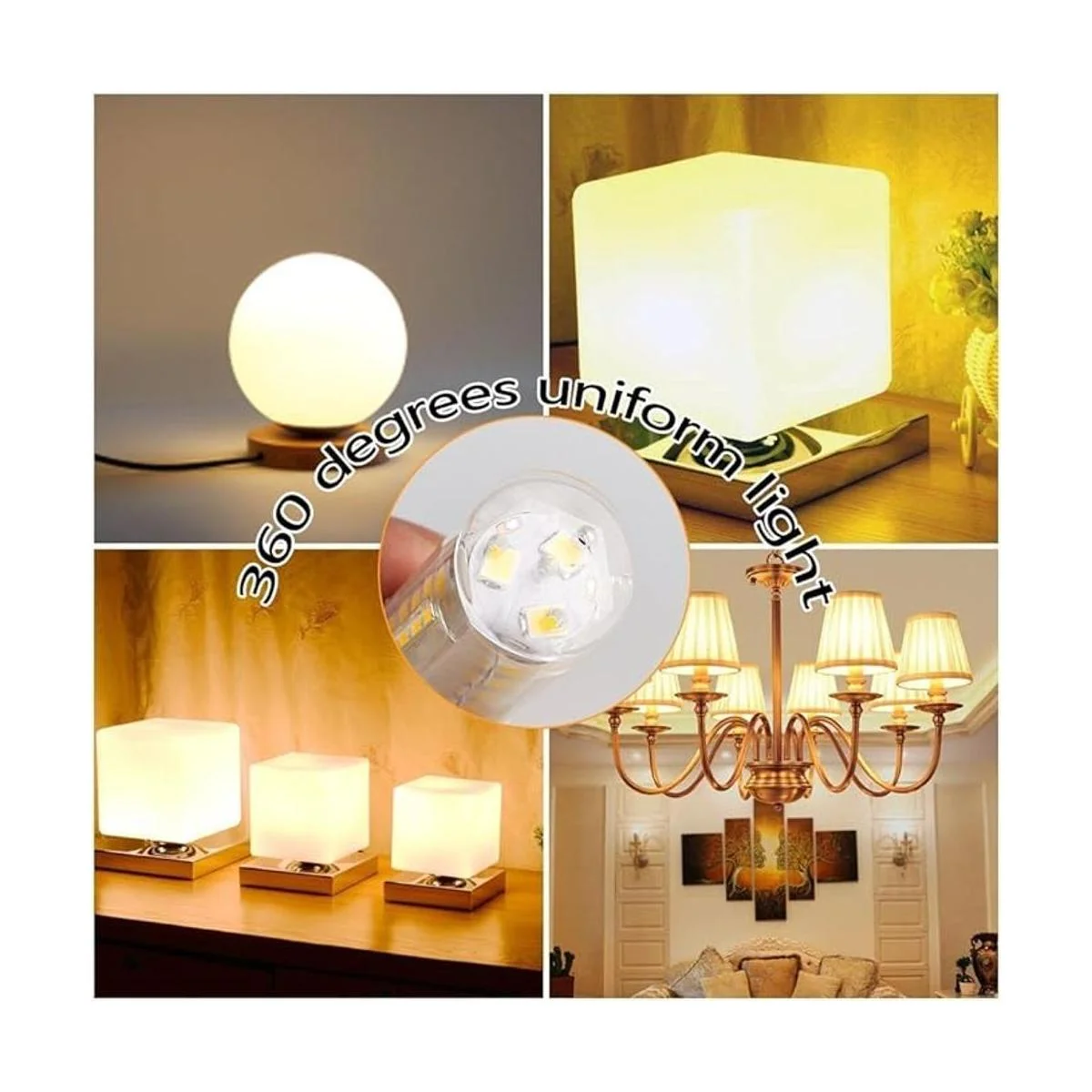 Vlio Bombilla LED E14 de 5 W paquete de 10 blanco cálido