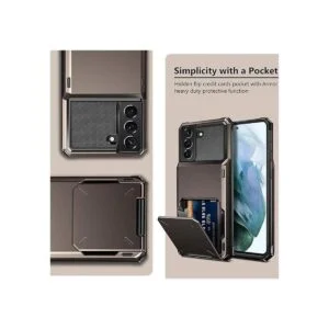 Vofolen Funda para Galaxy S21 de 4 tarjetas con ranura_3
