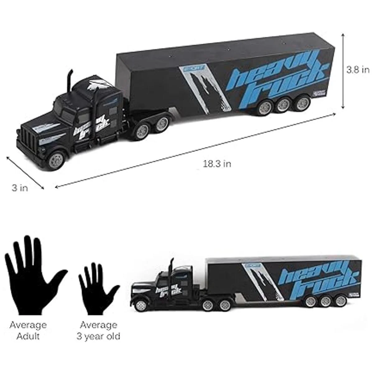 Vokodo Camión y remolque RC de 18 pulgadas 2.4 GHz_4