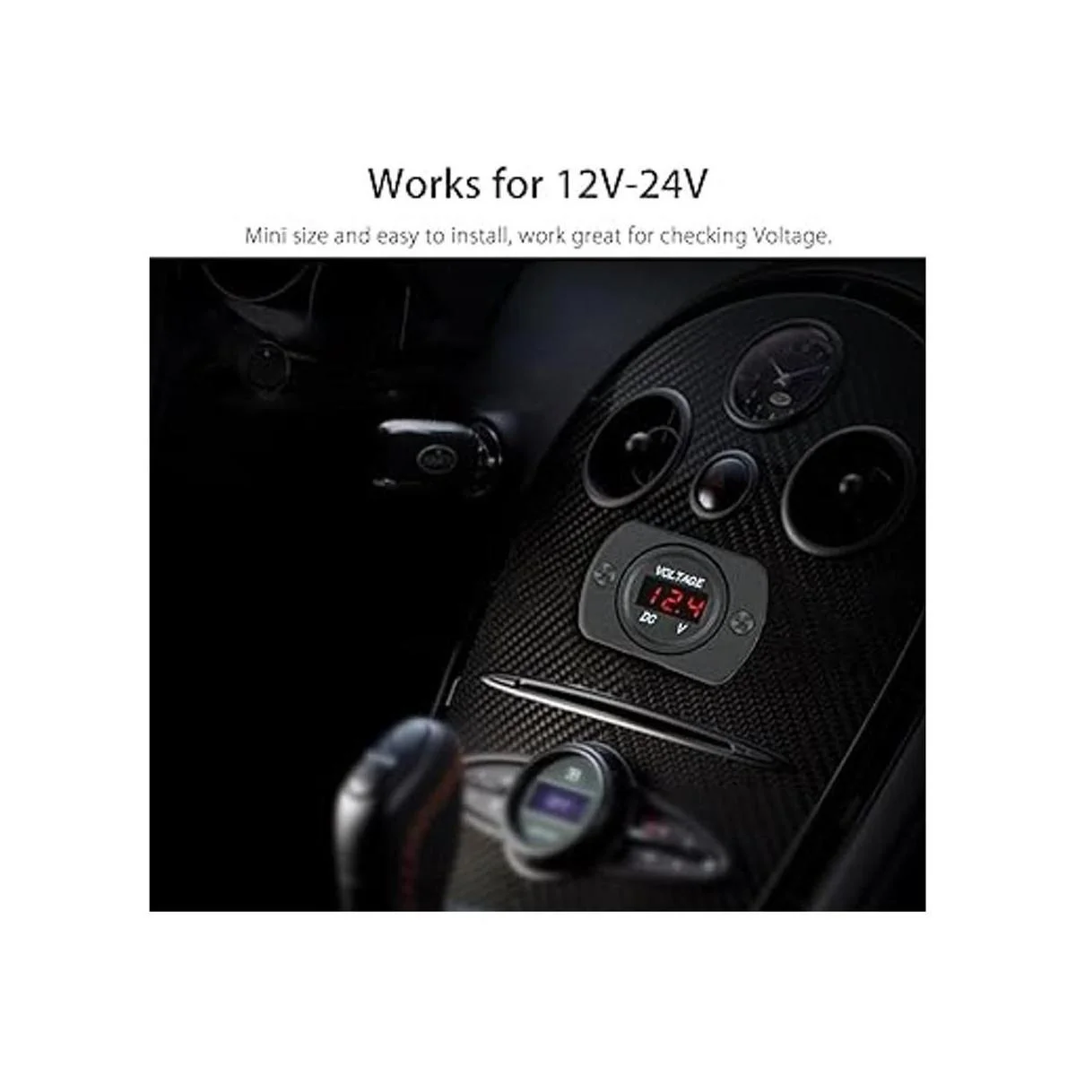 Voltímetro de coche DC de 12 V 24 V con pantalla digital_2