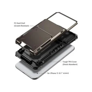 Vofolen Funda para iPhone 11 cartera con 4 tarjetas_4