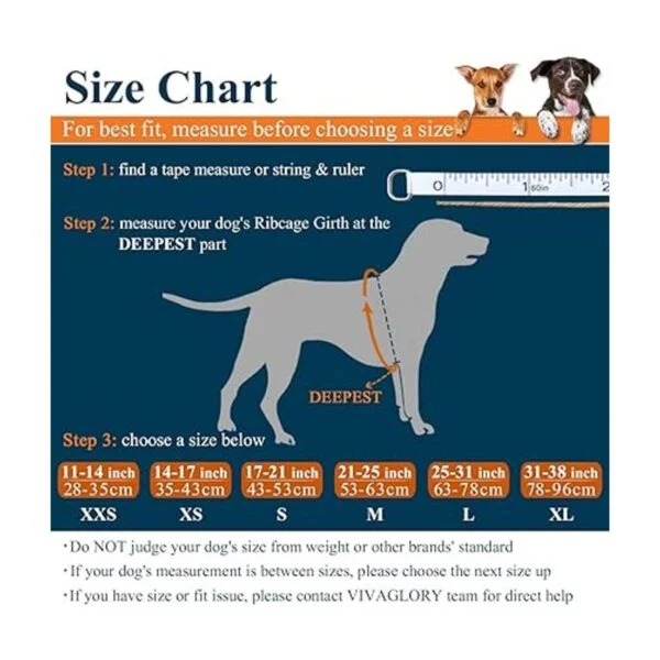 Vivaglory Chaleco salvavidas para perros con acolchado_2