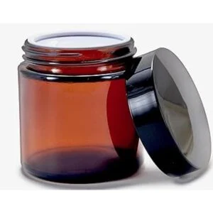 Vivaplex 12 ámbar redondo de 4 oz tarros de vidrio_5