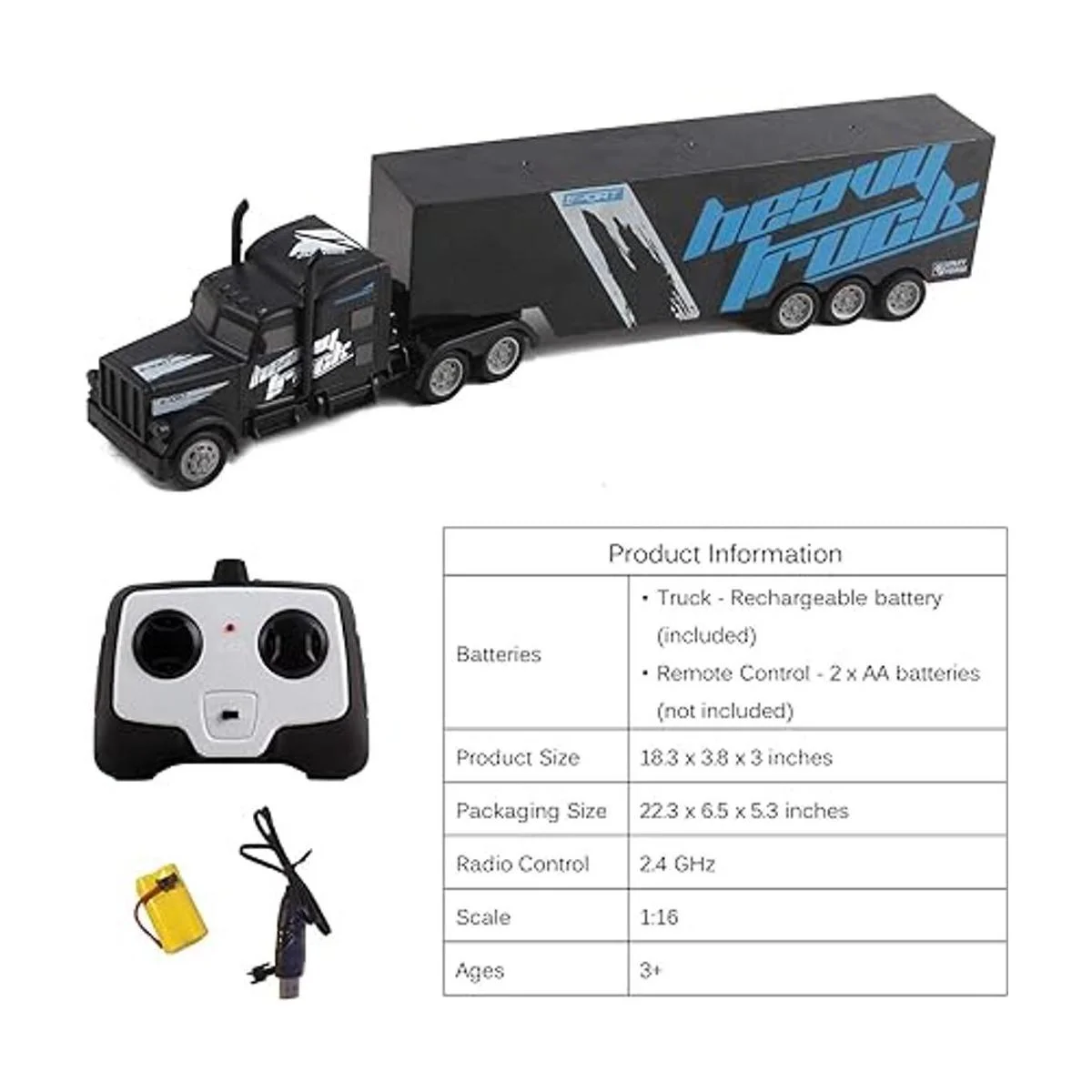 Vokodo Camión y remolque RC de 18 pulgadas 2.4 GHz_3