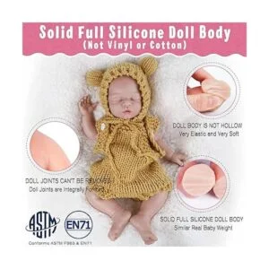 Vollence Muñeca de bebé de silicona completa de 18_3