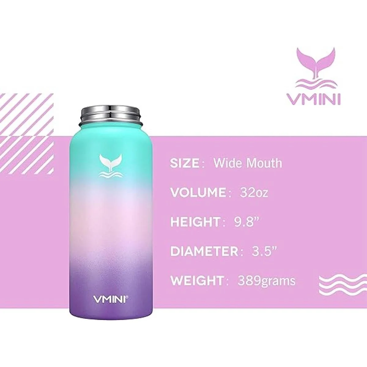 Vmini Botella de agua de acero inoxidable 188 de boca_4