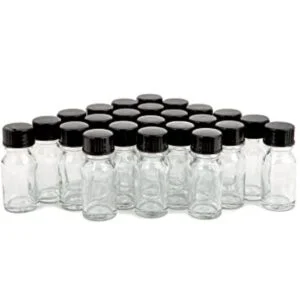 Vivaplex 24 botellas de vidrio transparentes de 0.3 fl oz_1