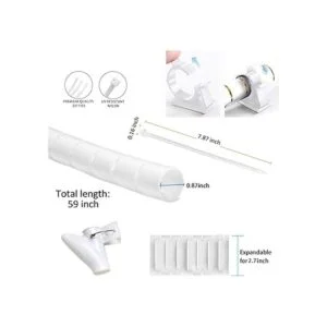 Viwieu Tubos con cremallera para gestión de cables 2_3