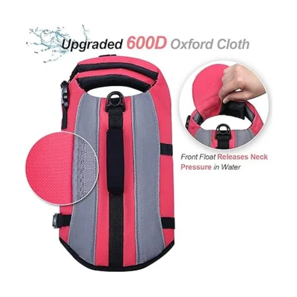 Vivaglory Chaleco salvavidas para perros con acolchado_3