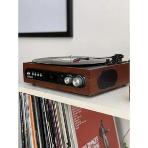 Victrola Reproductor de discos Bluetooth todo en 1 con_5