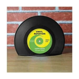 VinBee Sujetalibros de vinilo retro extremos de libro de