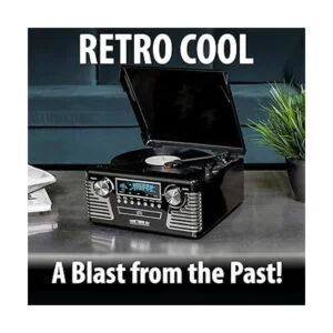 Victrola Reproductor de discos Bluetooth retro de los años_5