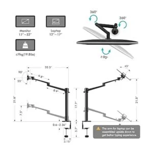 Viozon Juego de soportes y anillo de luz LED de 10_5