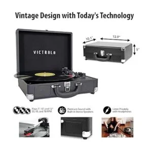 VictrolaJugador de registro portátil de la maleta de_4