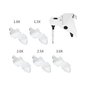 Visor con lente de aumento y luces manos libres para_3