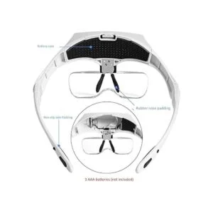 Visor con lente de aumento y luces manos libres para_5