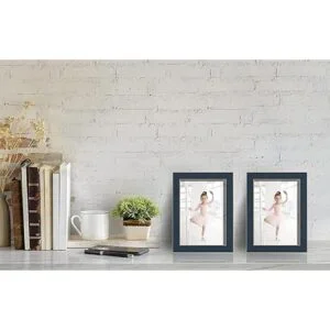 Violabbey Marcos de fotos de 5 x 7 pulgadas color azul_5