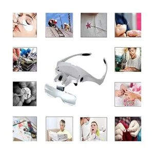 Visor con lente de aumento y luces manos libres para_2