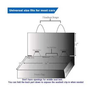 Viewpets Protector de asiento de auto. Funda de asiento de