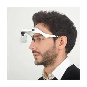 Visor con lente de aumento y luces manos libres para_6