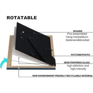 Violabbey Marcos de fotos de 5 x 7 pulgadas color azul_4