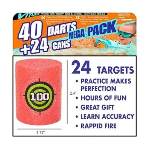 Viturio Juego de 24 objetivos de espuma suave para Nerf N_5