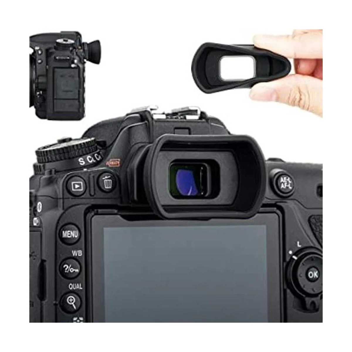 Visor de cámara de silicona suave para Nikon D780 D750_1